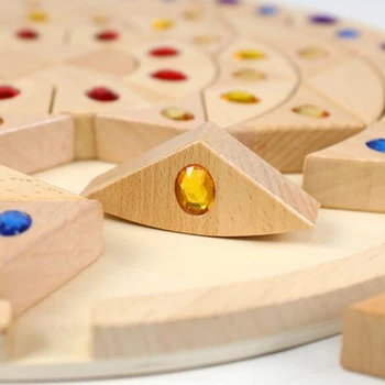 Žaislai Mandala Mediniai Žaislai Su Stiklo Diamond Vaikams Kūrybos Sun flower blokai Montessori Vaikų Švietimo Žaislas