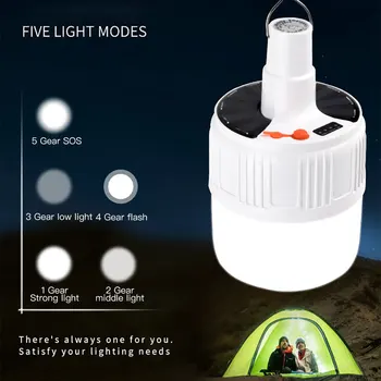 Įkraunamas LED Lemputė Lempos Nuotolinio Valdymo Saulės Mokestis Nešiojamų Pagalbos Naktinis turgus, Šviesos, Lauko Kempingas Namuose