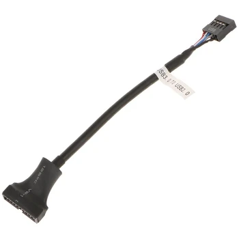 10VNT 20 Pin Male USB3.Nuo 0 iki 9 Pin Moterų USB2.0 Antraštė Plokštė Kabelio Adapteris Konversijos Vielos PC
