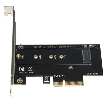 SSU EM2-5001 PCI-E 3.0 X4, kad NVMe M. 2 NGFF Klavišą M VSD Stove Plėtros Kortelę už 2230/2242/2260/2280 M. 2 SSD