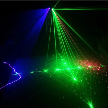 Disco lazeris šviesos RGB full artimosios šviesos dj poveikis projektorius lazerinis skeneris scenos apšvietimas
