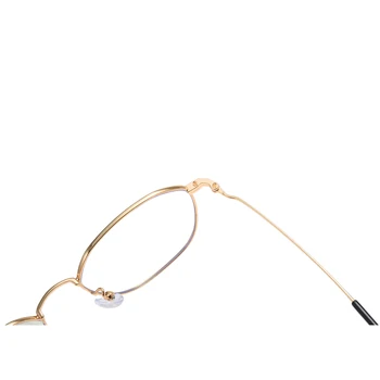 Peekaboo stabdžių mėlyna šviesa taurės moterų optinio kadro aikštėje žaidimų kompiuterį akiniai vyrams retro aukso metalo rėmelis