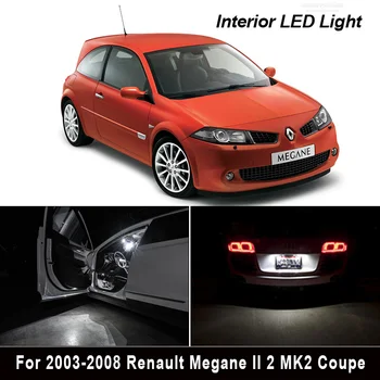10Pc x canbus Klaidų Dėl 2003-2008 M. Renault Megane II 2 MK2 Sedanas LED Lemputę Interjero Skaityti Dome Kamieno Šviesos Rinkinys