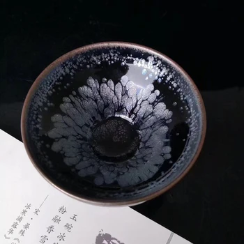 Jianzhan Kinijos Derliaus Arbatos Puodelio Jian Ware Handleless Arbatos Puodeliai Aliejaus Glazūra Tenmoku Keramikos Naudą Sveikatai, daugiau naudoti gražesnė