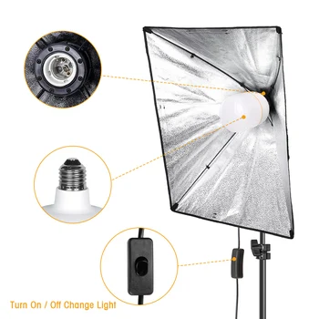 2-Spalvos Temperatūra Fotografija, LED Apšvietimas, Lemputės, Didelis Šviesus 135 W E27 Bazė Fotografijos, Foto Video Studija