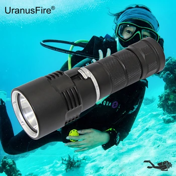 LED Nardymo Žibintuvėlis Povandeninis Žibintuvėlis, atsparus Vandeniui Žibintuvėlis XM-L2 Nešiojamų 26650 Žvejybos Lempos