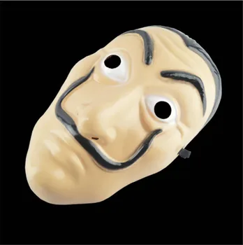 Plastikiniai Salvadoras Dali Veido Kaukė Filmą La Casa De Papel Cosplay Kaukė Pinigų Heist Dali Kaukė Juokinga Halloween Kostiumai Masque Šalis