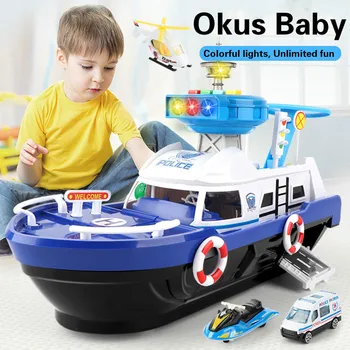Didelis Dydis Muzikos Modeliavimas Kelio Inercijos Vaikų Žaislo Valtis Saugojimo Keleivinį Lėktuvą Policijos, Priešgaisrinės Gelbėjimo Berniuko Žaislas Automobilis