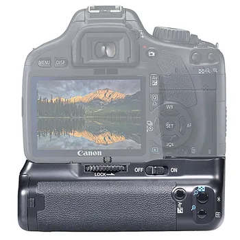 JINTU Vertikalus Baterijos užrakto Rankena laikiklis + 2vnt LP-E8 Komplektas Canon EOS 550D 600D 650D Rebel T2i T3i T4i DSLR Fotoaparatas kaip BG-E8