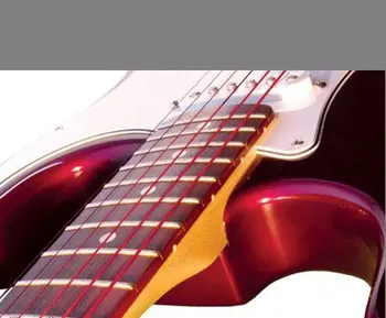 DR K3 Hi-def Neoninės Raudonos Fluorescentinė Akustinės Gitaros Stygos, Šviesos 12-54