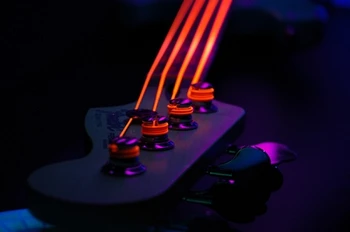 DR K3 Hi-def Neoninės Raudonos Fluorescentinė Akustinės Gitaros Stygos, Šviesos 12-54