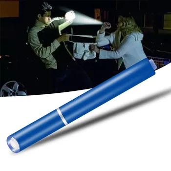 Mini Žibintuvėlis savigynos Penlight Medicinos Fakelas Sunku Šviesos diodų (LED) Lemputės AAA Baterijos Strobe Kempingas Q5 Vandeniui Vieno Failo 5W