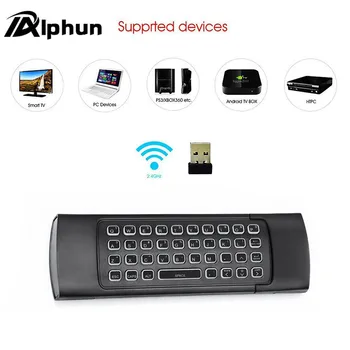 Alphun Kokybės Juoda MX3 Apšvietimas 2.4 G Wireless Keyboard Controller Nuotolinio Valdymo Oro Pelės Smart Android TV Box mini PC