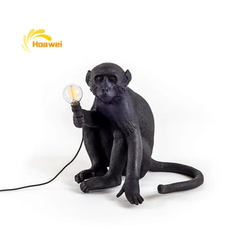 Šiuolaikinės Beždžionės Lempa LED Sieniniai šviestuvai Apšvietimo Šiaurės Kopijos Dervos Virvės Kabo Lempa Namų Dekoro priedai veltiniams, vilna Lempa Patalpų Šviestuvas