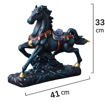 Kinijos Senovinių Karališkosios Karo Žirgo Skulptūra Dervos Imperial Palace Arklio Statula Namų Dekoro Ornamentą Verslo Dovana, Meno ir Amatų