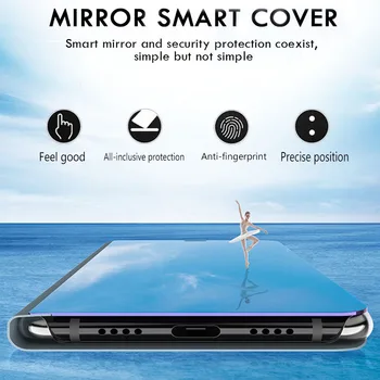 Smart Veidrodis, Flip Case For huawei p40 lite 5G 2020 p40 šviesos p 40 lite p40light p40lite 6.5