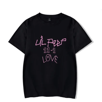 Vyrų/Moterų Mados Lil peep T-shirt Medvilnės Harajuku Hip-Hop T shrit Lil peep Trumpas Rankovės marškinėliai aukštos kokybės Viršūnes Negabaritinius