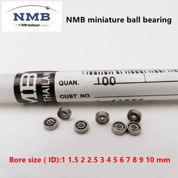 50pcs NMB Minebea didelės spartos guolių Pagimdė dydis（ID) 1 1.5 2 2.5 3 4 5 6 7 8 9 10 mm ABEC-5 miniatiūriniai giliais rutuliniai guoliai