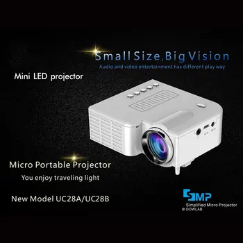 UC28C+ Namų Projektorius Mini Mini Nešiojamieji 1080P HD Projekcija Mini LED Projektorius, Namų Kino Pramogos