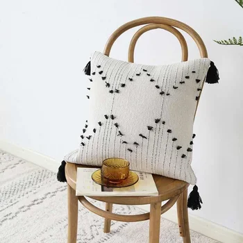 Balta Juoda Geometrinis pagalvėlė padengti Kutai pagalvę padengti Audiniai, Namų dekoravimo, Sofa-Lova 45x45cm/30x50cm