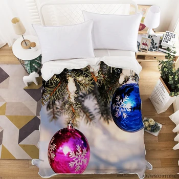 Džiaugsmingų Kalėdų, Antklodė, 3D Kalėdų Eglutė Spausdinti Antklodė Super Minkštas Modernūs Namai Lova Nustatyti Miegamojo Puošmena