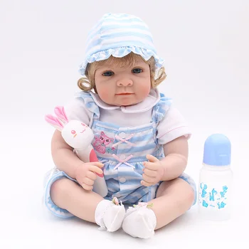 Reborn Baby Doll 22 colių 55 cm Silikono Vinilo Mergina Lėlės Šviesūs Plaukai Minkšti Audiniai Kūno Gyvas kūdikis Kūdikis Chiristmas Dovana Vaikams