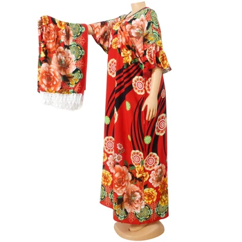 2020 m. Pavasarį, Rudenį Naujų Bohemijos moterų Suknelė Medvilnė Gėlių Spausdinti Afrikos moterų suknelė plius dydis derliaus