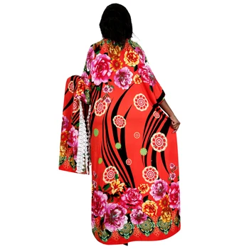 2020 m. Pavasarį, Rudenį Naujų Bohemijos moterų Suknelė Medvilnė Gėlių Spausdinti Afrikos moterų suknelė plius dydis derliaus