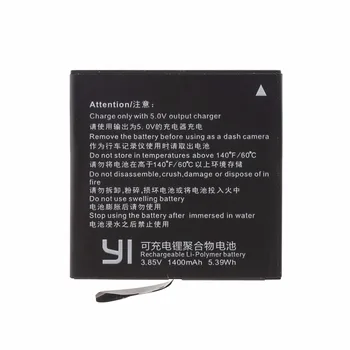 Xiaoyi II 4k Baterija 1400mah Az16-1 įkraunama ličio polimero baterija Xiaoyi Yi Lite YI 360 VR veiksmo kameros