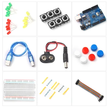 Starter Kit Pradedantiesiems Mokytis Rinkinys su Breadboard LED Jumper Wire Mygtukai Elektronikos Pakeisti minėto sprendimo Arduino UNO R3