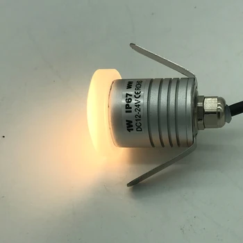 1W 12V IP67 mini led downlight 1watt žemyn šviesos lempos 100Lm CE RoHS CREE Vietoje Apšvietimas Kabineto Vitrina Ekrano apšvietimas
