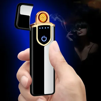 Elektroninių Įkrovimas USB Gali Graviruoti Lengvesni Mini Vėjo Išjungti Plazmos Žiebtuvėliai Spalvotų Pasirinkimas Cigarečių rūkymo Reikmenys