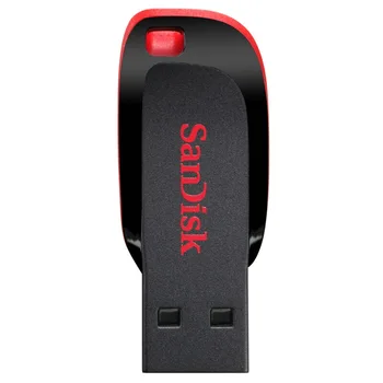 Originalios SanDisk USB Flash Drive Cruzer Blade CZ50 16GB 32GB 64GB Mini Pen Drive USB 2.0 128GB Flash Atminties kortelė