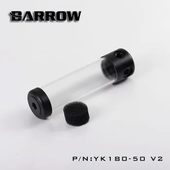 Barrow YK-50V2, 50mm skersmens akrilo Cilindrinių rezervuarų, skaidri sienų, 130/180/230 / 280mm ilgis, vandens vėsinimo rezervuarų