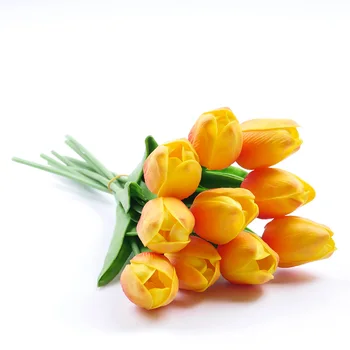 KARŠTO 10 Vnt./Daug Tulpių Dirbtinių Gėlių 5Colors Latekso Nekilnojamojo Touch Nuotakos Vestuvių Gėlių Puokštė 