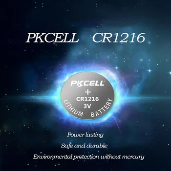 50Pcs/10Pack PKCELL CR1216 Ličio Moneta Ląstelių Mygtuką Baterijos 3V Žiūrėti Elektroninių Žaislų Nuotolinio