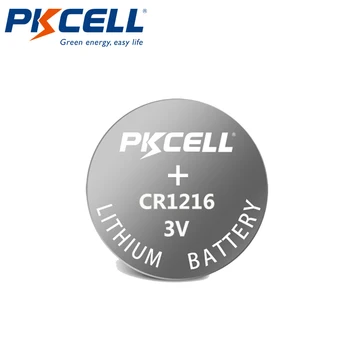50Pcs/10Pack PKCELL CR1216 Ličio Moneta Ląstelių Mygtuką Baterijos 3V Žiūrėti Elektroninių Žaislų Nuotolinio