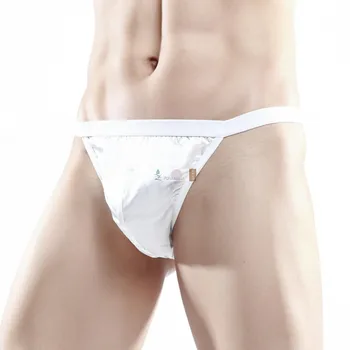 Specialus Pasiūlymas Mens String Bikini, 1 Pora Seksualus Natūralaus Šilko Tanga Žemas Augimas Trumpikių Dydį JAV S M L XL XXL