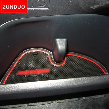 ZUNDUO Vartų angą Kilimėliai Toyota Highlander 2008 m. - 2019 XU40 XU50 Kluger neslidus Vidaus Duris Mygtukai/Puodelis Ne slydimo kilimėliai Raudona Balta