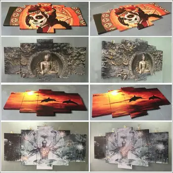 HD atspausdintas 3 gabalas Drobė Meno Gimtoji Indijos kariai Mergina Tapybos Plunksnuočių Sienos Meno kambarį Nemokamas pristatymas NY-7262C