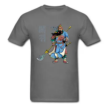 Guanyu Vyrų T-Shirt Kinų Kariai Marškinėliai Visus Medvilnės Trumpomis Rankovėmis TShirts Tradicinės Kinų Meno, Dizainas, Stalviršiai, Trišakiai Juoda Marškinėlius