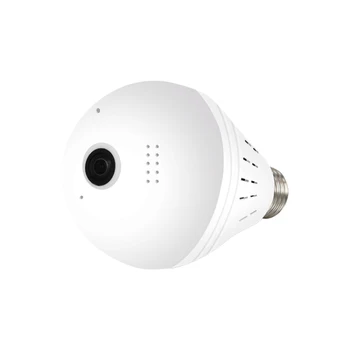 Mini Kamera 360 Laipsnių LED Šviesos 960P Panoraminis Namų Apsaugos Sistema, WiFi Fisheye Lemputė Lempos Fotoaparatas Sunku rasti