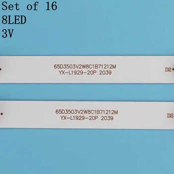 16PCS LED apšvietimo juostelės rinkinys baras CX-65S03E01 Sony 65
