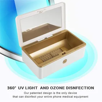 Sterilizer UV Box su Ozono LED UV Dezinfekavimo, Valymo Įrenginys su Baktericidiniu šviesos laikrodis-Telefonas Kaukė Sanitizer