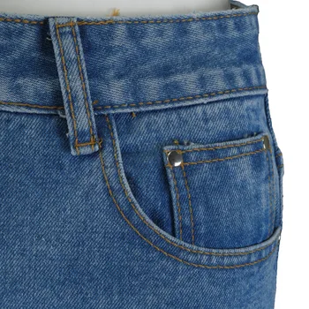 Rudenį ir žiemą Seksualus Džinsai tvarstis aukštos laukia su kišenėje ilgos kelnės, džinsai moterims femme komplektai