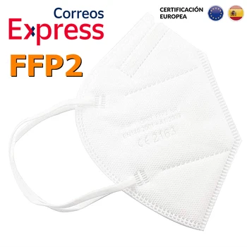 Pakuotėje 5 sluoksniu FFP2 baltas juodas kaukes, aukšto apsaugos ir vienkartiniai 3 sluoksnis higienos kaukės CE patvirtintas