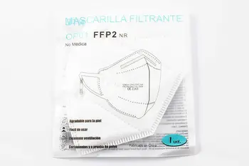 Pakuotėje 5 sluoksniu FFP2 baltas juodas kaukes, aukšto apsaugos ir vienkartiniai 3 sluoksnis higienos kaukės CE patvirtintas
