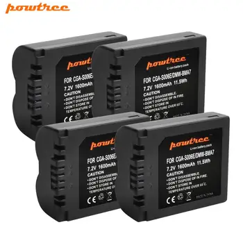 Powtree 1600mAh CGA-S006 CGA S006 Baterija Panasonic Lumix DMC-FZ28 DMC-FZ7 DMC-FZ8, FZ50, FZ8K, FZ28K Įkraunama baterija
