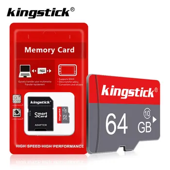 Kingstick Atminties Kortelė 32 64 128 GB Micro SD 128 GB 32GB 64GB Micro SD Kortelė SD/TF Flash Kortelės 
