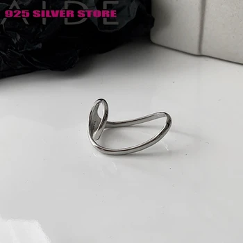 Aide 925 Sterlingas Sidabro Netaisyklingos Geometrinės Asmenybės Atidaryti Žiedai Minimalistinio Žiedas Moterims, Šaliai, Papuošalai 2020 Naujas